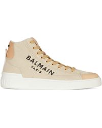Balmain - B Court Canvas High-top Sneakers - Lyst