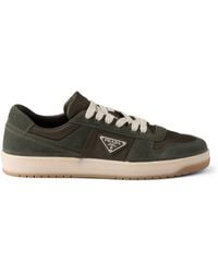 Prada - Suede And Re-Nylon Downtown Sneakers - Lyst