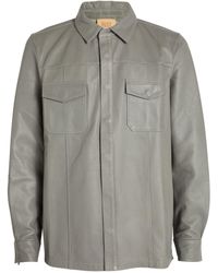 PAIGE - Leather Baltimore Shirt Jacket - Lyst