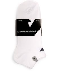 Emporio Armani - Eagle Trainer Socks (pack Of 3) - Lyst