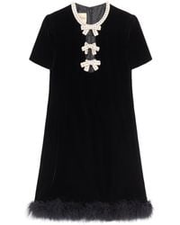 Valentino - Embellished Mini Dress - Lyst