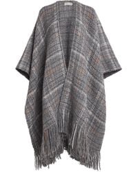 Johnstons of Elgin - Cashmere-Silk-Alpaca Textured Cape - Lyst