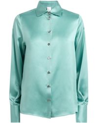 Eleventy - Silk Long-Sleeve Shirt - Lyst