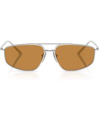 Prada - Metal Rectangular Sunglasses - Lyst