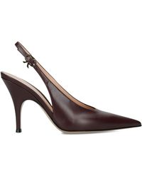 Gianvito Rossi - Leather Sofia Slingback Pumps 95 - Lyst