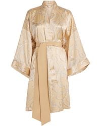 Olivia Von Halle - Silk Pearl Print Mimi Robe - Lyst