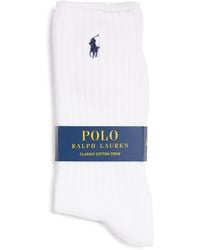 Polo Ralph Lauren - Cotton-Blend Classic Crew Socks - Lyst