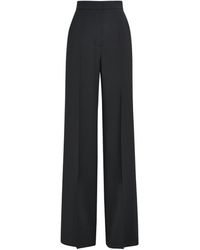 Max Mara - Wool Straight-Leg Trousers - Lyst
