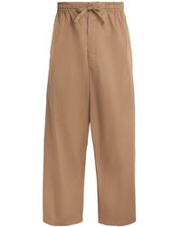 Lemaire - Cotton Twill Wide-Leg Trousers - Lyst