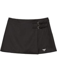 Prada - Re-Nylon Wrap Mini Skirt - Lyst