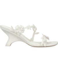 Jonathan Simkhai - Leather Floral Willow Heeled Sandals 75 - Lyst