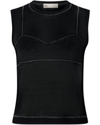 Tory Burch - Knit-Mesh Top - Lyst