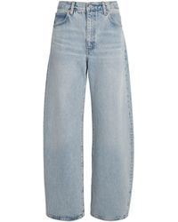 FRAME - The Bow High-Rise Barrel-Leg Jeans - Lyst