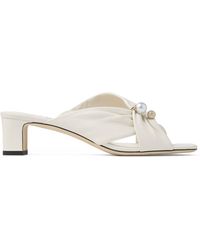 Jimmy Choo - Rafi 45 Leather Heeled Mules - Lyst