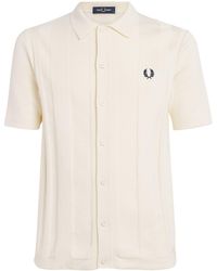 Fred Perry - Cotton Knitted Polo Shirt - Lyst