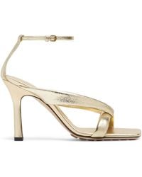 Bottega Veneta - Lambskin Riva Heeled Sandals 90 - Lyst