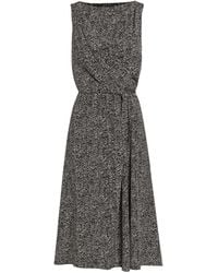 Dolce & Gabbana - Dolce & Gabbana Chevron Print Heavy Crepe Cocktail Dress - Lyst