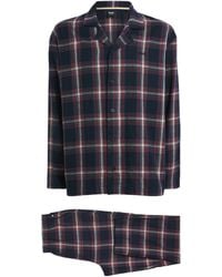 BOSS - Cotton-Blend Check Pyjama Set - Lyst