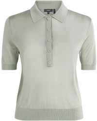 Theory - Linen-Blend Sheer Polo Shirt - Lyst