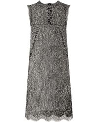 Dolce & Gabbana - Lamé Lace Mini Dress - Lyst