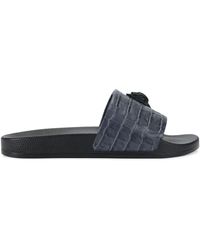 Kurt Geiger - Leather Croc-Embossed Eagle Slides - Lyst