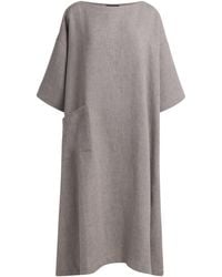 Eskandar - Linen Boat-Neck Midi Dress - Lyst