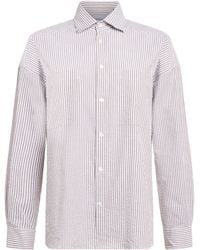 With Nothing Underneath - Seersucker Striped The Weekend Shirt - Lyst