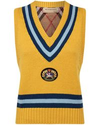 Burberry Archive Logo Sleeveless Sweater - Yellow