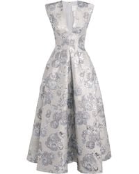 Huishan Zhang - Metallic Jacquard Kyle Midi Dress - Lyst