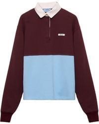 Prada - Cotton Long Sleeve Polo Shirt - Lyst