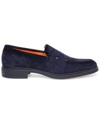 Santoni - Suede Easy Penny Loafers - Lyst