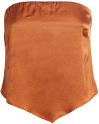 GOOD AMERICAN - Satin Strapless Top - Lyst