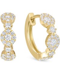David Morris - And Diamond Triolette Oval Hoop Earrings - Lyst
