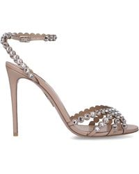 Aquazzura - Crystal-Embellished Tequila Sandals 105 - Lyst