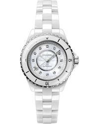 CHANEL - Ceramic, Steel And Diamond J12 Calibre 12.2 Watch - Lyst