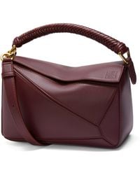 Loewe - Small Leather Puzzle Edge Top-Handle Bag - Lyst