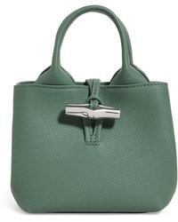 Longchamp - Extra Small Leather Le Roseau Top-Handle Bag - Lyst