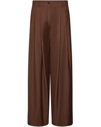 Marella - Virgin Wool Pleated Wide-Leg Trousers - Lyst
