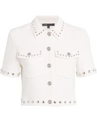 Maje - Short-Sleeve Studded Jacket - Lyst