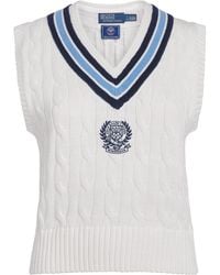 Polo Ralph Lauren - X Wimbledon Cable-Knit Sweater Vest - Lyst