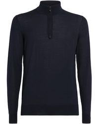 Pal Zileri - Wool-Silk Quarter-Zip Sweater - Lyst