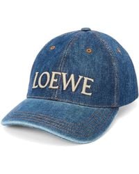 Loewe - X Paula's Ibiza Denim Logo Baseball Cap - Lyst
