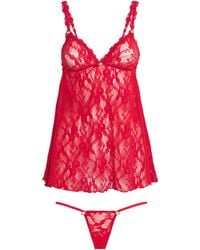 Skims - Stretch Lace Cami And Thong Set - Lyst