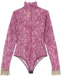 Valentino - Lace Floral Bodysuit - Lyst