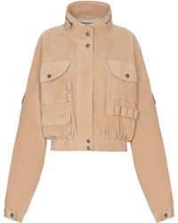 Balmain - Leather Bomber Jacket - Lyst