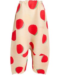 Pleats Please Issey Miyake - Bean Dots Cropped Trousers - Lyst
