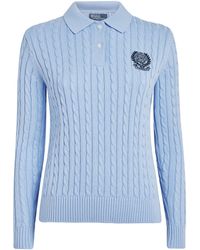 Polo Ralph Lauren - X Wimbledon Cable-Knit Polo Sweater - Lyst