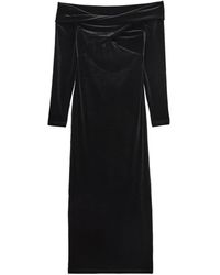 AllSaints - Velvet Delta Midi Dress - Lyst