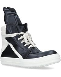 Rick Owens - Leather Geobasket High-Top Sneakers - Lyst