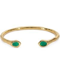 Monica Vinader - Vermeil And Onyx Odyssey Cuff Bracelet - Lyst
